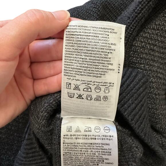 Banana Republic Men’s Charcoal & Dark Gray Half Zip Mock Neck Sweater Size L - Picture 6 of 10